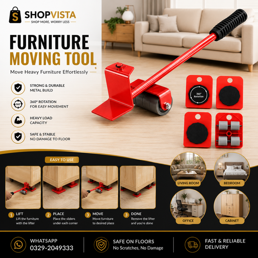 Heavy Duty Furniture Lifter & 360° Moving Sliders