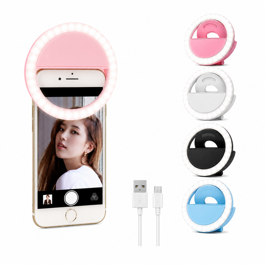Rechargeable Clip-On Selfie Ring Light