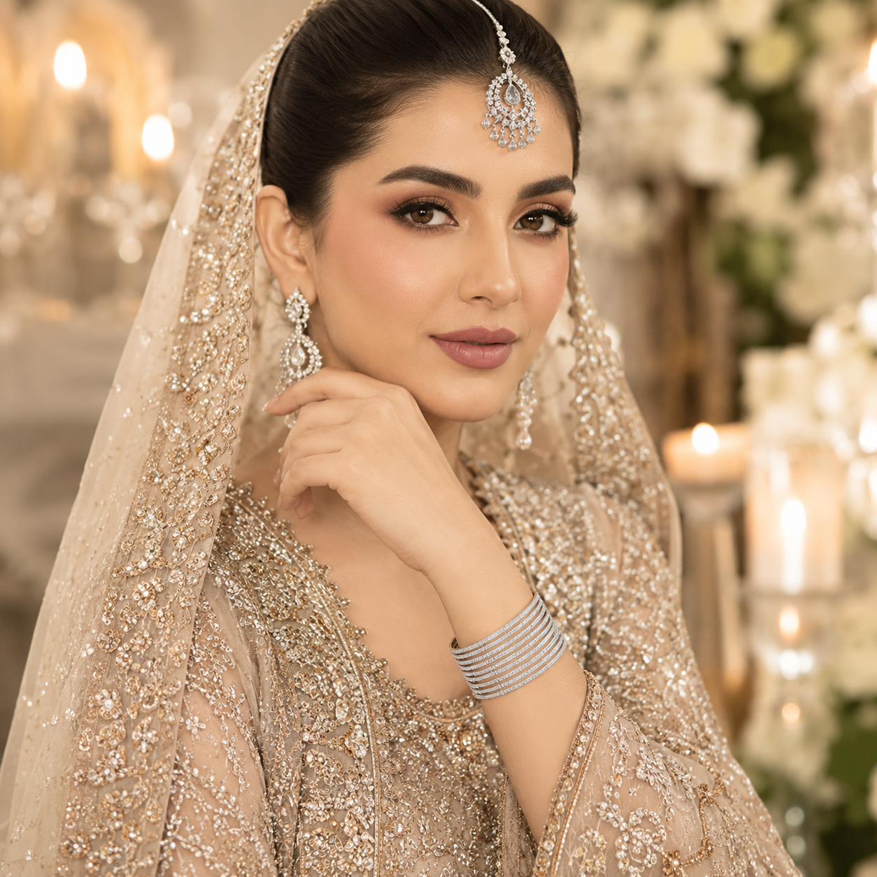 Elegant Crystal Bangle Set for Women